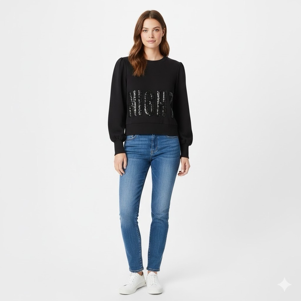Black Crew Neck Sweater by Wildfox